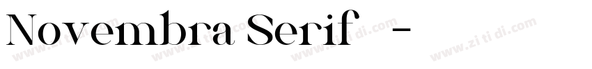Novembra Serif 作者字体转换